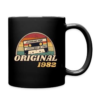 Vintage retro cassette Legendary; MIX BEST OF 1982 - Full Colour Mug - black - Right