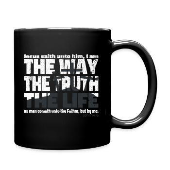 Jésus Christ le chemin de la vérité et la vie - Mug uni - noir - Droite