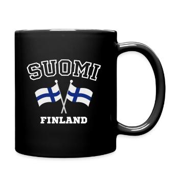Suomi Finland - Full Colour Mug - black - Right