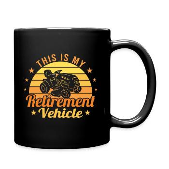Lawn Tractor Retirement Ride-on Lawn Mower Pensioners - Full Colour Mug - black - Right