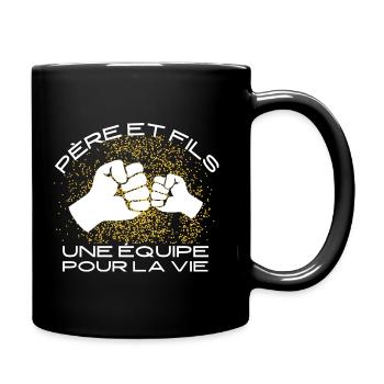 Père et fils une équipe pour la vie | Père Fils - Mug uni - noir - Droite