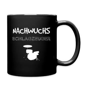 Nachwuchs Schlagzeuger Geschenk Geburt Baby Musik - Tasse einfarbig - Schwarz - Rechts
