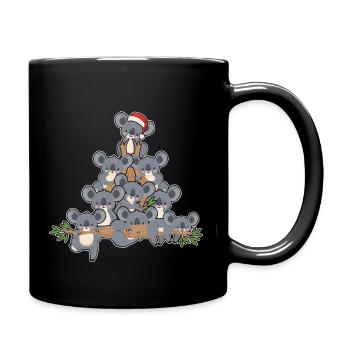 Arbre de Noël Koala avec Lumières Pingouin Fun - Mug uni - noir - Droite