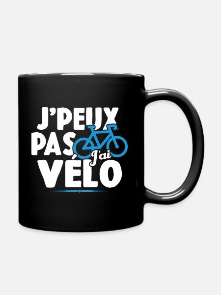 Je Peux Pas J'ai Vélo Cadeau Cycliste - Mug uni - noir