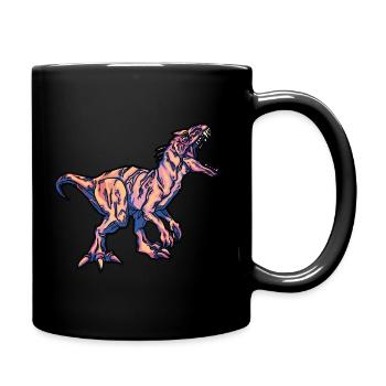 Fête d’anniversaire colorée T-Rex Dinosaur Dino pour enfants - Mug uni - noir - Droite