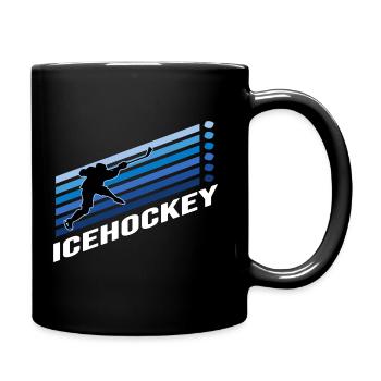 eishockey icehockey wintersport penalty puck - Tasse einfarbig - Schwarz - Rechts