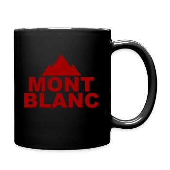 Mont-Blanc Berg - Tasse einfarbig - Schwarz - Rechts