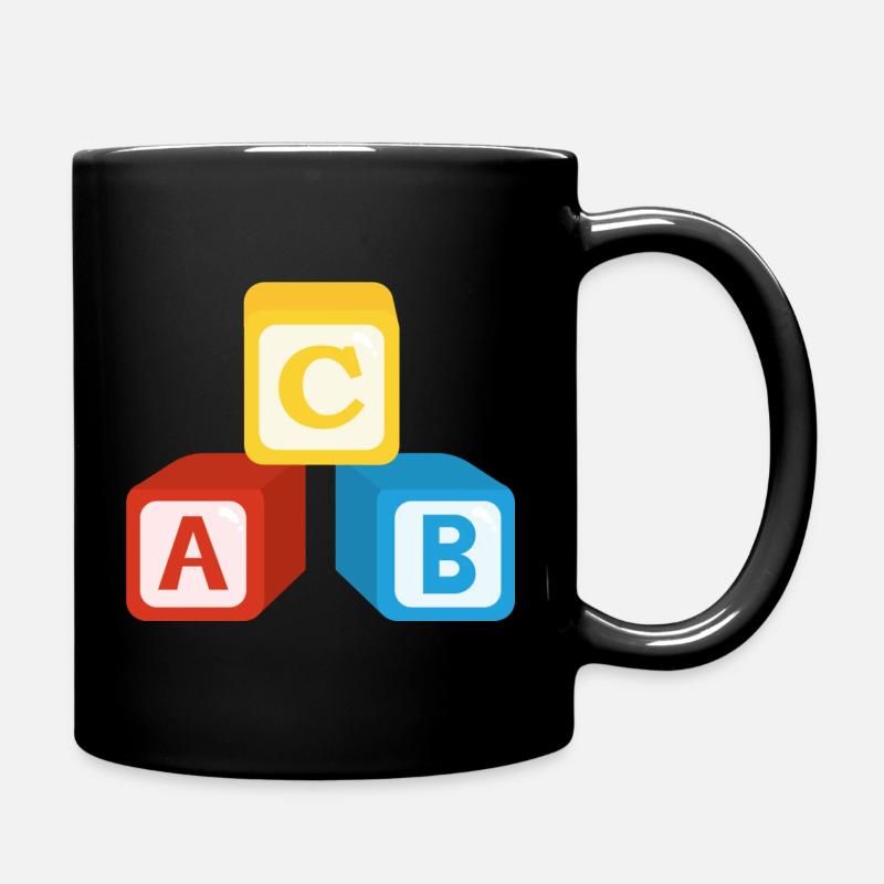 ABC Cube - Full Colour Mug - black