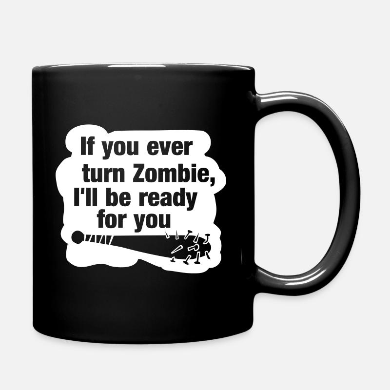 Zombie Zombieapokalypse Horror Baseballschläger - Tasse einfarbig - Schwarz