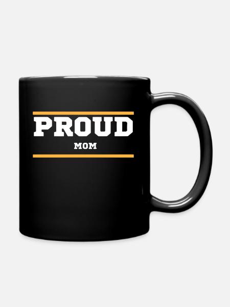 Proud mom - Tasse einfarbig - Schwarz