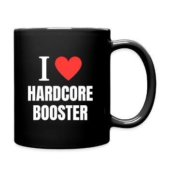 I love Hardcorebooster - Tasse einfarbig - Schwarz - Rechts