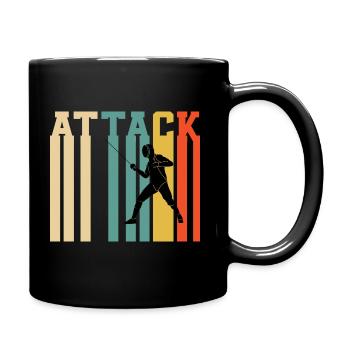 Fencing Attack - Tasse einfarbig - Schwarz - Rechts