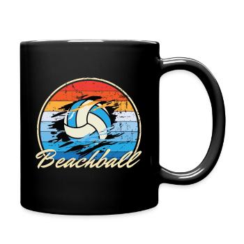 Beachball Ocean vintage ball multi couleur B-Day gif - Mug uni - noir - Droite