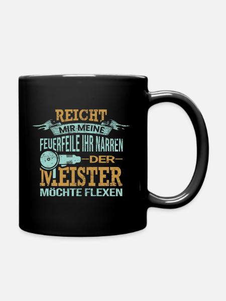 Pflasterer Spruch Geschenk - Tasse einfarbig - Schwarz
