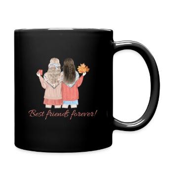 Best friends forever - Tasse einfarbig - Schwarz - Rechts