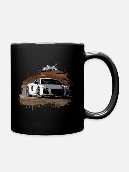 German White Car Drifting - Tasse einfarbig - Schwarz