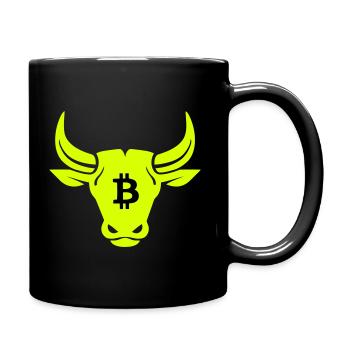Bitcoin Crypto Bull Logo - Mug uni - noir - Droite