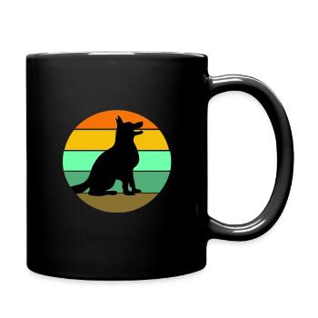 Dog Dog Owner Dog Vintage Retro Design - Full Colour Mug - black - Right