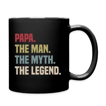 Papa The Man The Myth The Legend - Tasse einfarbig - Schwarz - Rechts