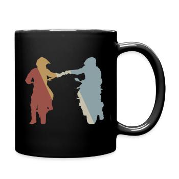 Motocycliste Fist Salute Retro Style Vintage - Mug uni - noir - Droite