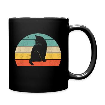 Chemise de chat mignonne - Mug uni - noir - Droite