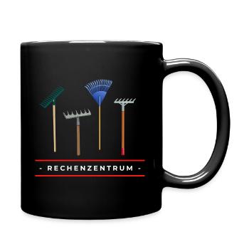 Rechenzentrum - Zentrum der Rechen. Nerd. Lustig. - Tasse einfarbig - Schwarz - Rechts