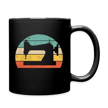Machine à coudre - Mug uni - noir - Droite
