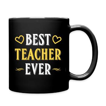 Bester Lehrer aller Zeiten - Tasse einfarbig - Schwarz - Rechts