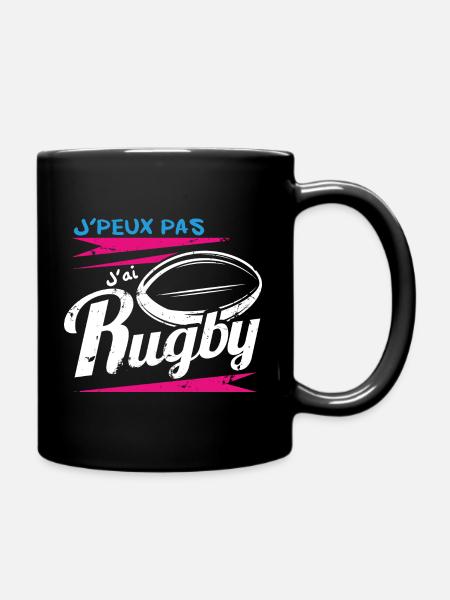 J'Peux pas j'ai Rugby - Mug uni - noir