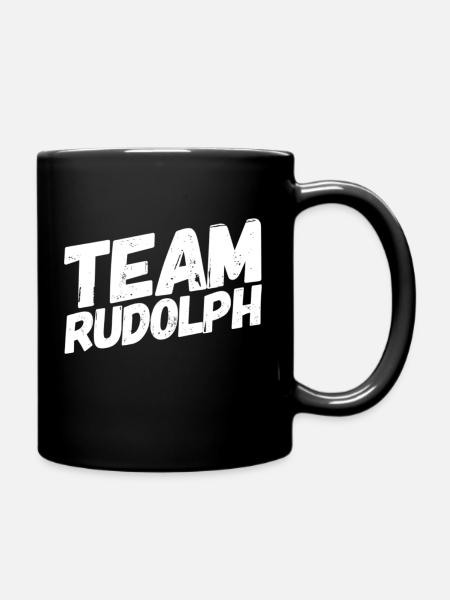 TEAM RUDOLPH Christmas Merry X-Mas : ) - Full Colour Mug - black