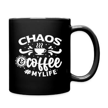 Chaos & Coffee - Drôle de dicton de café - Mug uni - noir - Droite