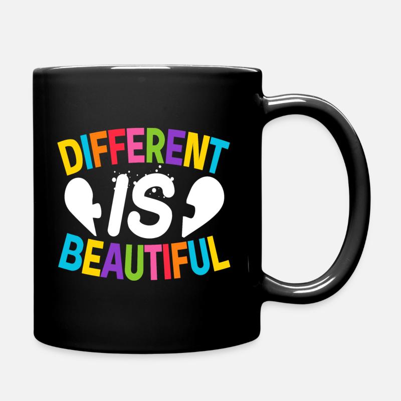 Different Is Beautiful - Tasse einfarbig - Schwarz