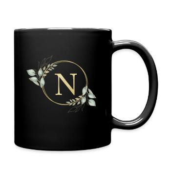 Monogramme A personnalisable - Mug uni - noir - Droite
