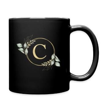Monogramme C personnalisable - Mug uni - noir - Droite
