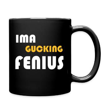 I am a gucking fenius - Full Colour Mug - black - Right