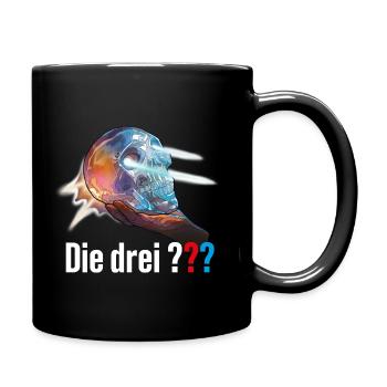 Die Drei ??? Der Kristallschädel - Tasse einfarbig - Schwarz - Rechts