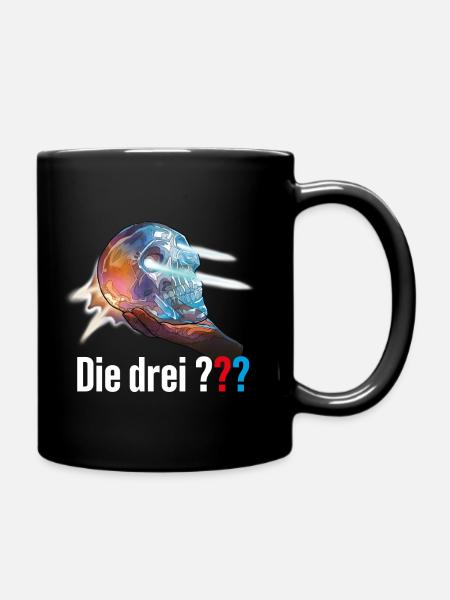 Die Drei ??? Der Kristallschädel - Tasse einfarbig - Schwarz