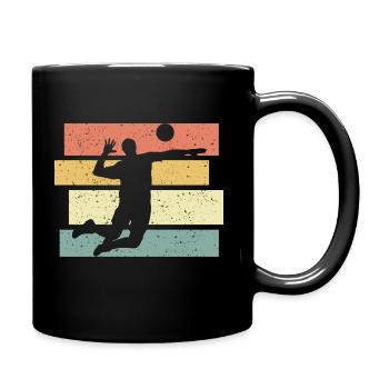 Volleyball retro vintage Volleyball Legende - Tasse einfarbig - Schwarz - Rechts