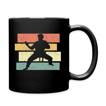 Karate vintage retro Karate Legende - Tasse einfarbig - Schwarz - Rechts