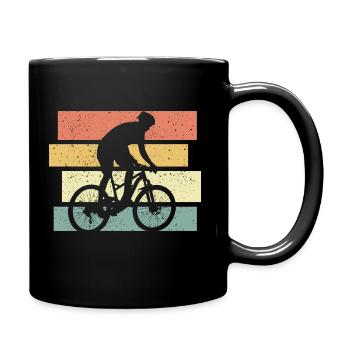Biking retro vintage. bike mountain biking. - Full Colour Mug - black - Right