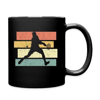 Joueuse de tennis vintage rétro tennis - Mug uni - noir - Droite