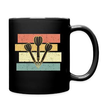Fléchettes rétro vintage - Mug uni - noir - Droite
