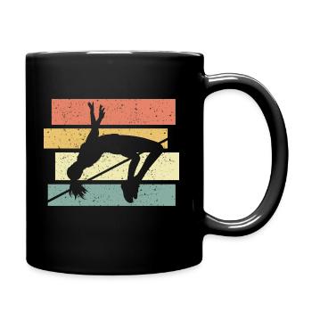 Hochsprung Frauen Hochsprung Retro - Tasse einfarbig - Schwarz - Rechts