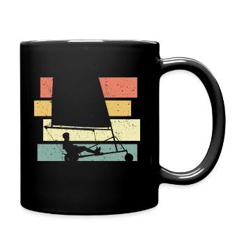 Sand sailing retro vintage country sailing - Full Colour Mug - black - Right