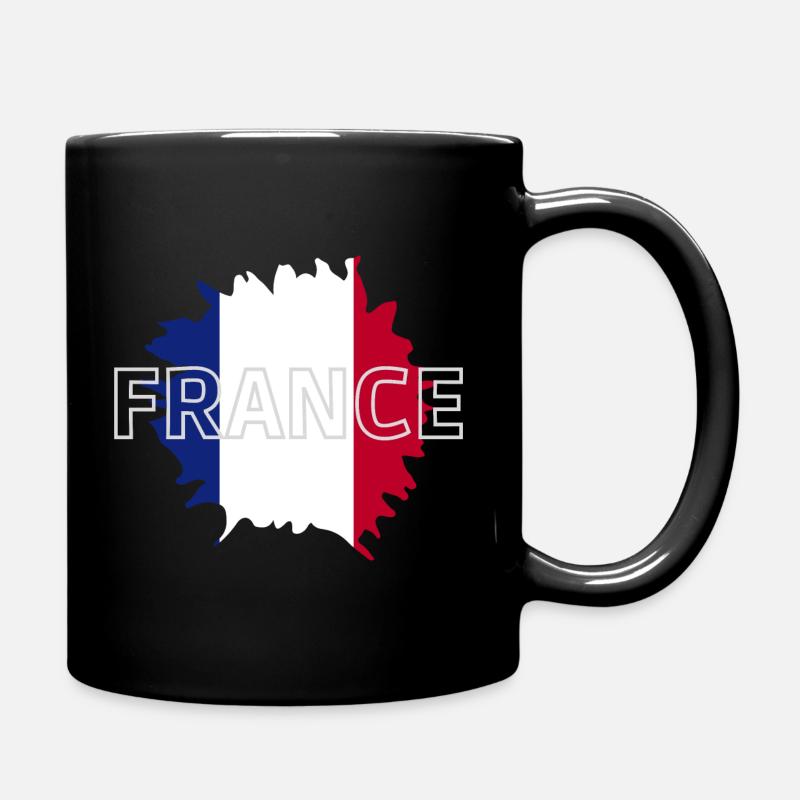 Frankreich - Tasse einfarbig - Schwarz