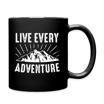Live Every Adventure - Nature Mountains - Full Colour Mug - black - Right