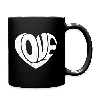 Amour Coeur Blanc - Mug uni - noir - Droite