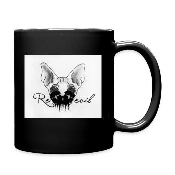 Sphynx Katze Hell - Tasse einfarbig - Schwarz - Rechts