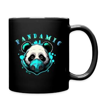 Panda-Pandamic Blau - Tasse einfarbig - Schwarz - Rechts
