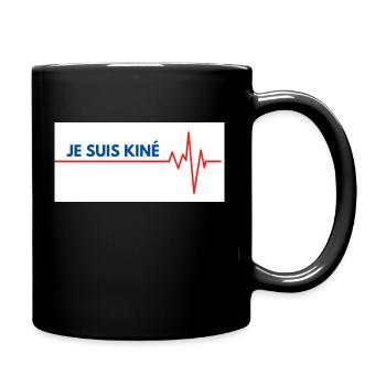 je suis kiné - Mug uni - noir - Droite